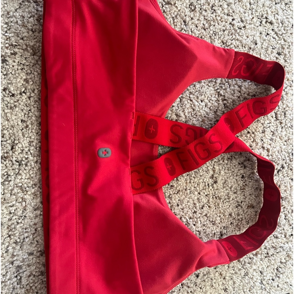 Figs - Neon Red- Performance Underscrub Sport Bra